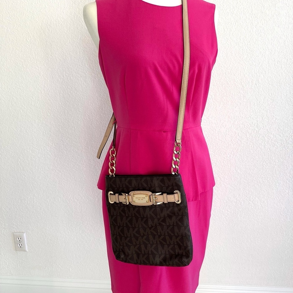 Michael Kors Black and Tan Crossbody Bag
